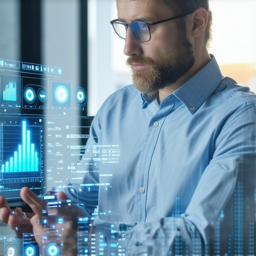Business owner using AI and data analytics for tax strategy