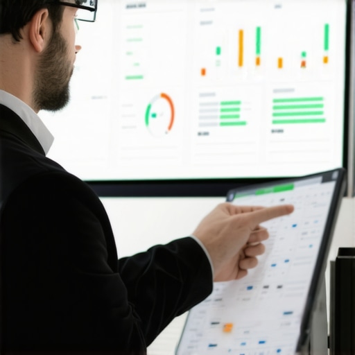 Accountant using AI-integrated QuickBooks software with automation features