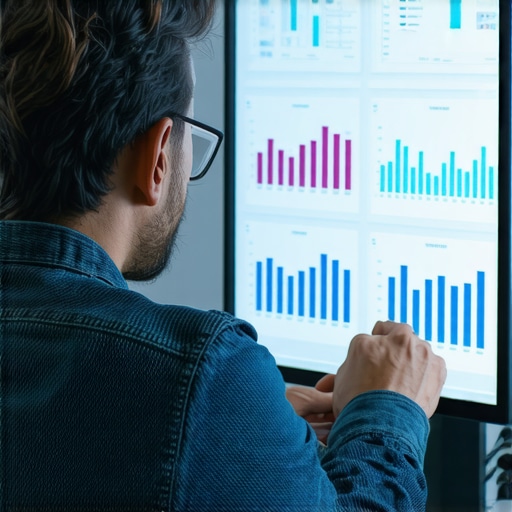 Business owner reviewing financial analytics dashboard on computer