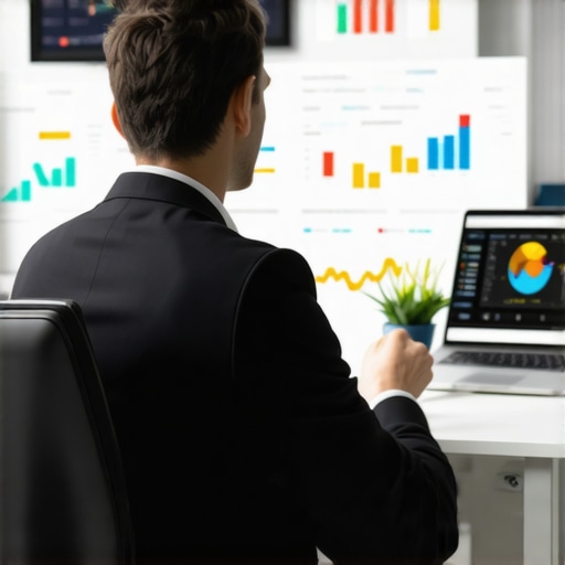 High-tech financial dashboard displaying analytics and data for strategic tax planning