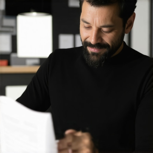 Business owner analyzing tax documents with tablet for 2024 strategies