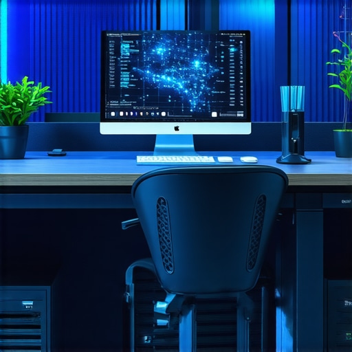 Illustration of AI and blockchain technology transforming small business finance