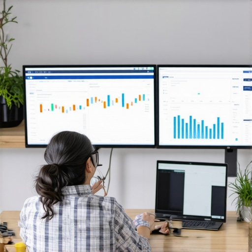 CPA professional discussing financial strategies with small business owner using digital screens.