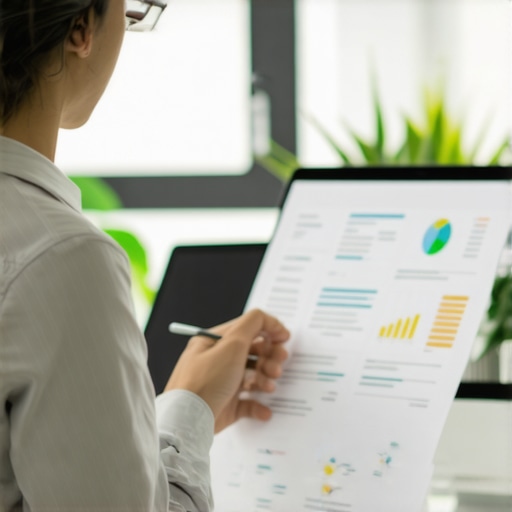 Business owner and CPA discussing financial strategy with digital tools in modern office